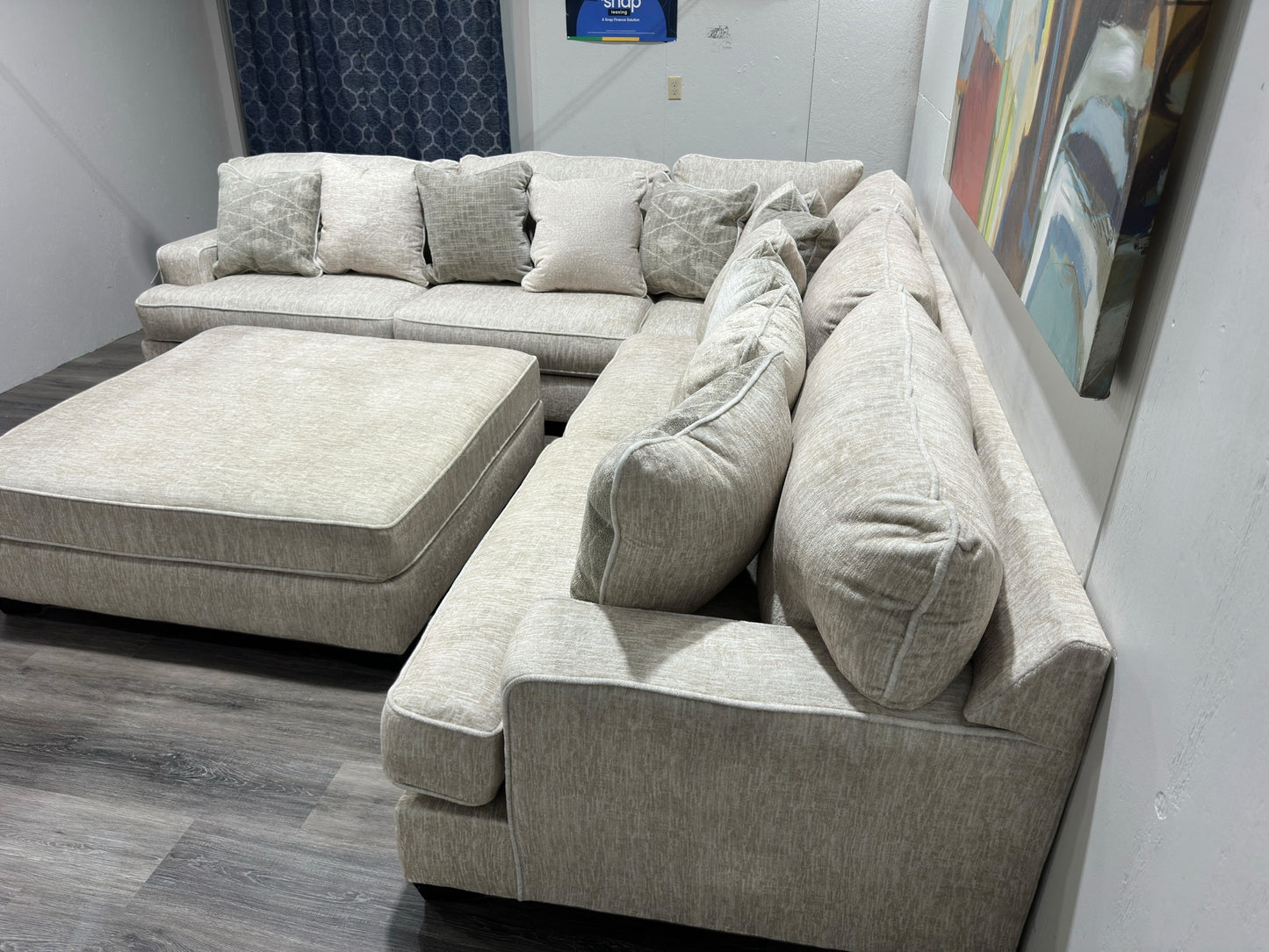 Rawcliffe 3-Piece Sectional with Ottoman