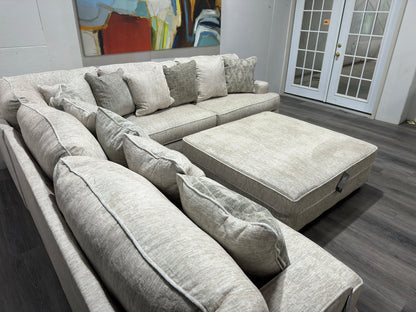 Rawcliffe 3-Piece Sectional with Ottoman