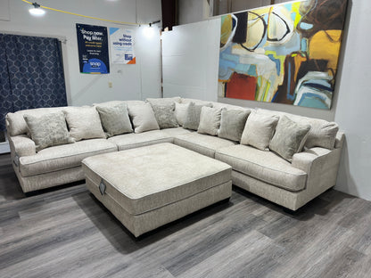 Rawcliffe 3-Piece Sectional with Ottoman