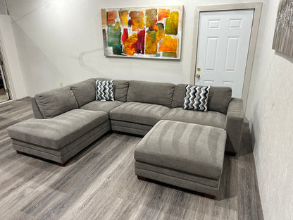 Penelope Fabric Sectional with Ottoman