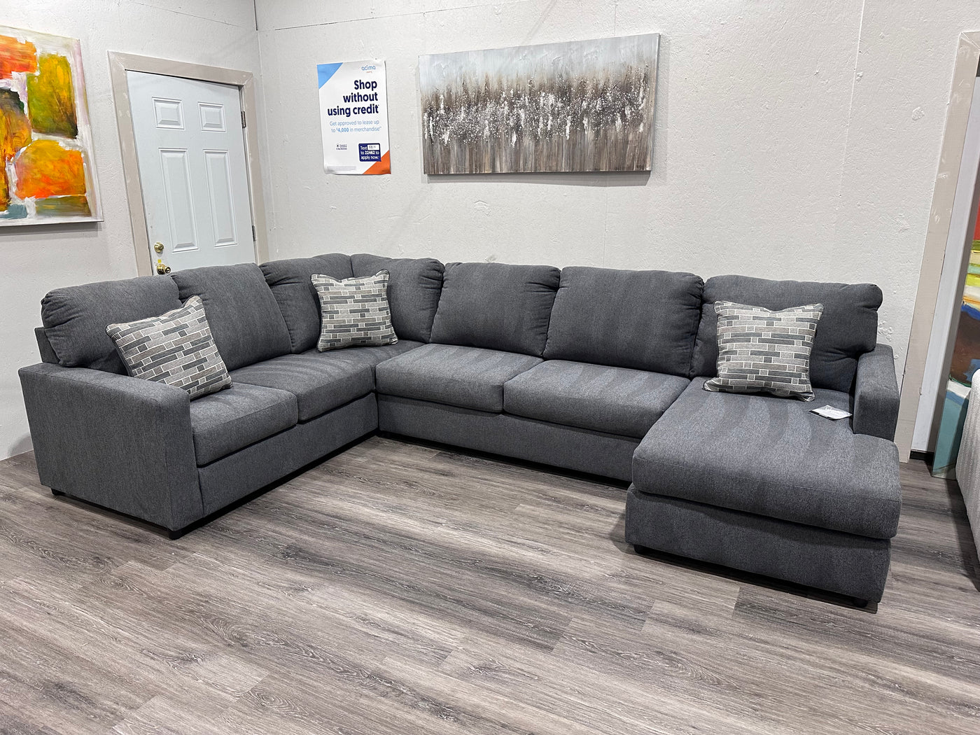 Brand new three-piece Gray Sectional section