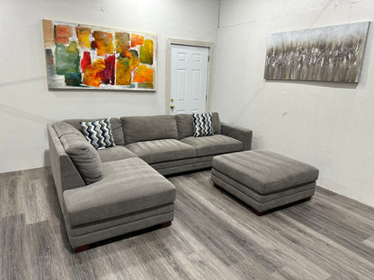 Penelope Fabric Sectional with Ottoman